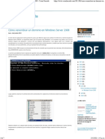 Cómo renombrar un dominio en Windows Server 2008 