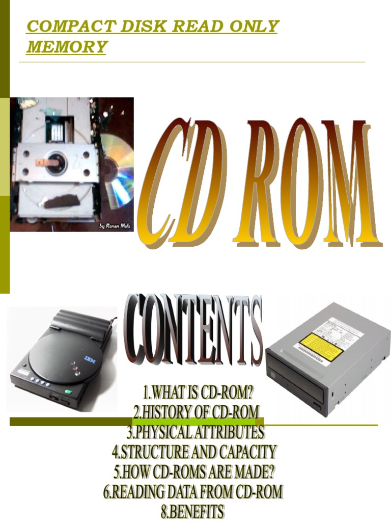 Compact Disk Read Only Memory | Download Free PDF | Compact Disc | Cd Rom