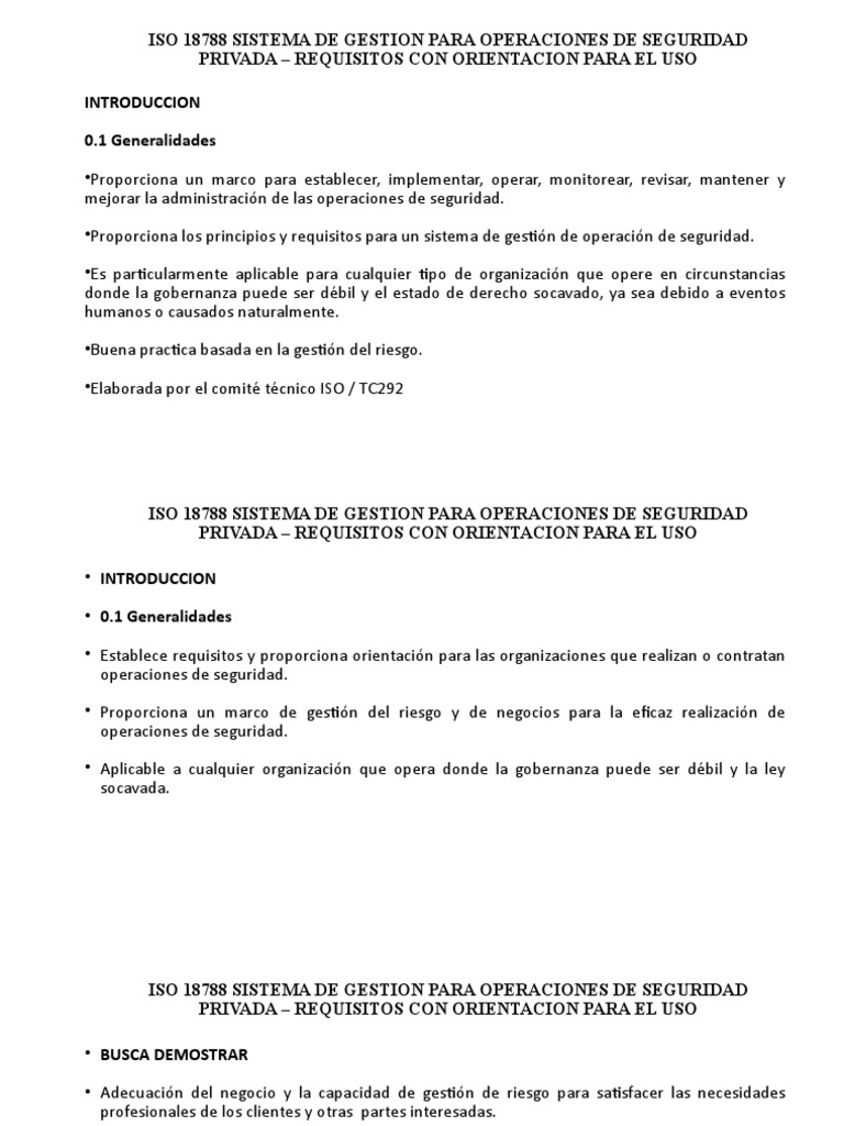 ISO 18788: Gestión de Seguridad Privada | PDF | Valores | Derechos humanos
