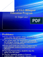 Review of ELL-Bilingual Education Program: Dr. Edgar Leon