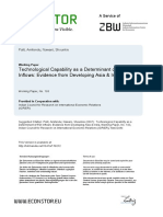 Technological Capability As A Determinant of FDI Inflows Evidence From Developing Asia & India