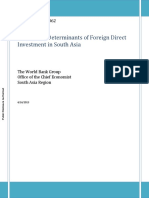 Trends and Determinants of Foreign Direct Investment in South Asia