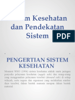 Sistem Kesehatan Dan Pendekatan Sistem