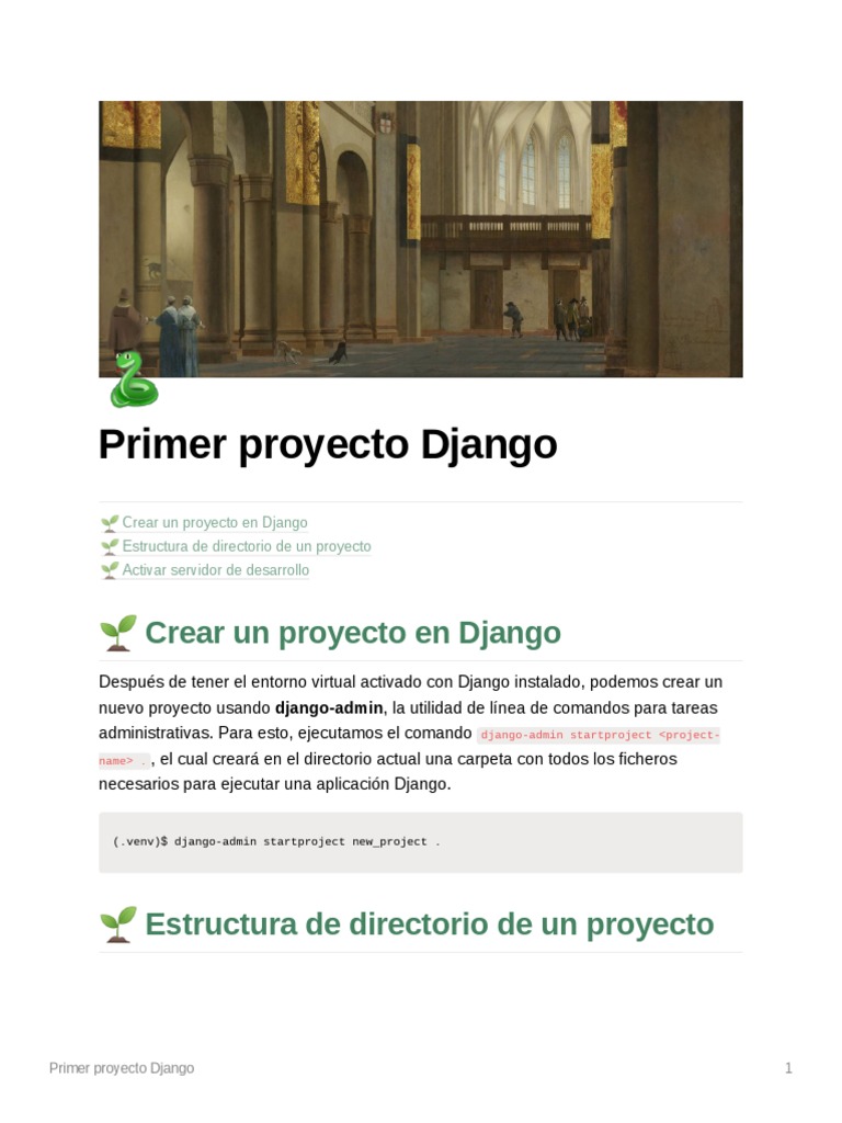 Crear y Estructurar Proyecto Django | PDF | Servidor web | Internet y web