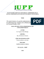 Control Interno y Gestión Administrativa - Universidad Privada Pucalpa