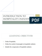 Introduction To Hospitality Industry