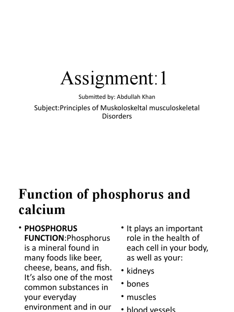 Assignment 1WPS Office PDF Vitamin D Growth Hormone