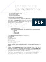 Guidelines For The Project Report-2010