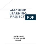Machine Learning Project: Sneha Sharma PGPDSBA Mar'21 Group 2