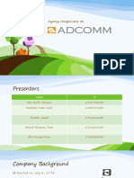 Agency Assignment on Adcomm Bangladesh's Key Clients, Campaigns and Personnel