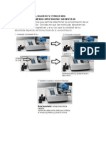 PROTOCOLO Uso, Manejo Cuidados Del Espectrofotometro