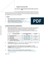 Sample Procurement Plan