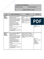 Planificacion Matematicas Agosto