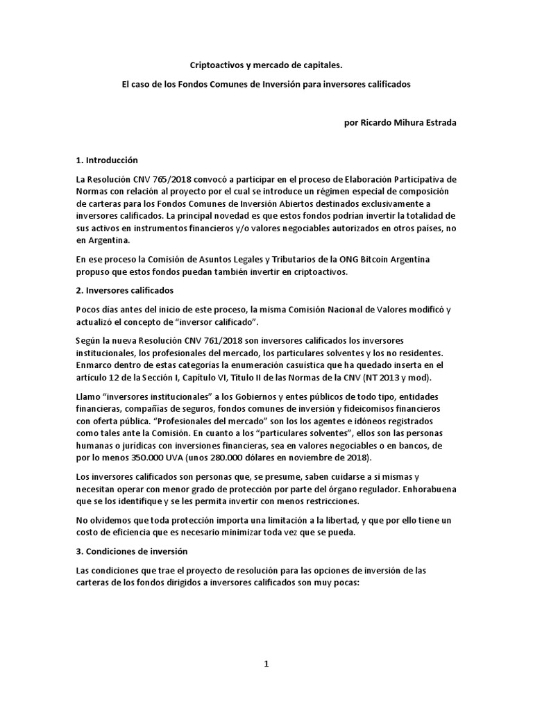 Fondos Comunes de Inversion (Mihura Estrada) | PDF | Criptomoneda ...