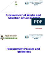 Procurement of Works and Selection of Consultants