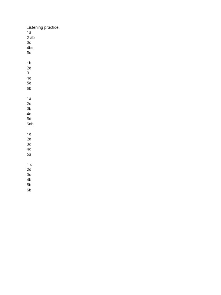 Listening Practice | PDF