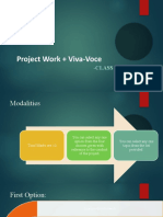 Project Work + Viva-Voce: - CLASS 12