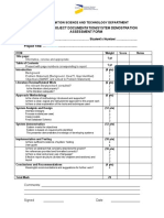 Final System Documentation & Demonstration Marking Scheme