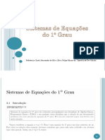 Sistemas de Equação Do 1º Grau