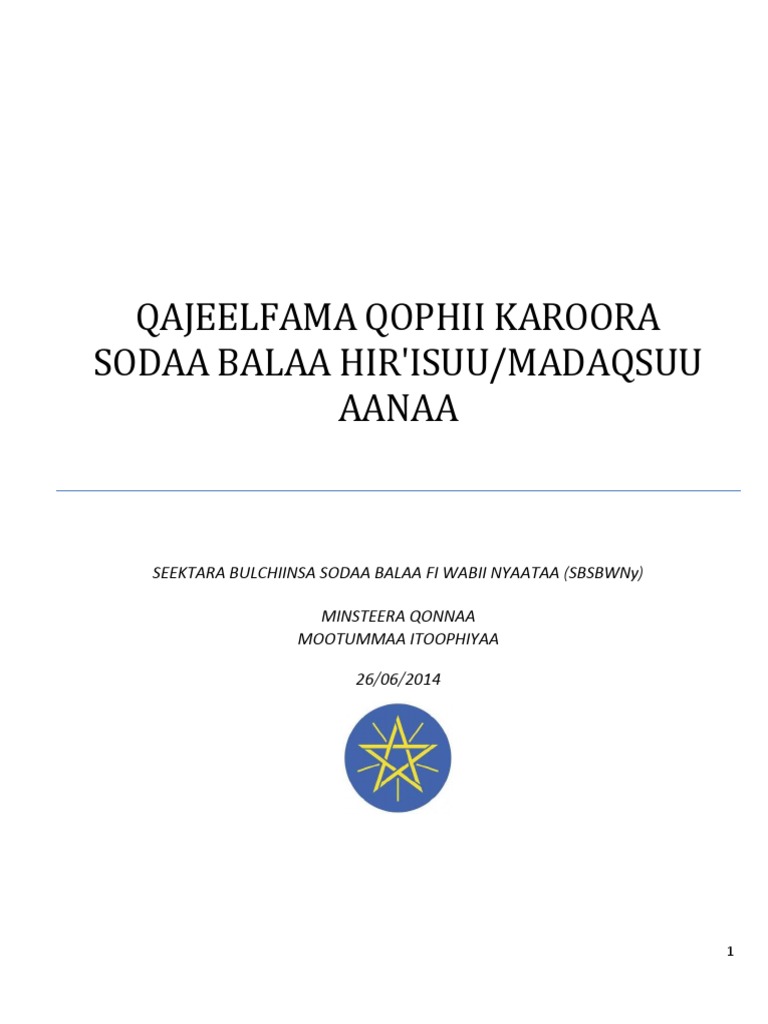 Wereda DR Mitigation Adaptation Planning Guideline - Oromipha Version | PDF