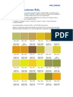 CARTA DE COLORAS RAL (PANTONE)