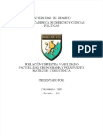 Poblacion y Muestra Viabilidad o Factibilidad Cronograma y Presupuesto Matriz de Consistencia