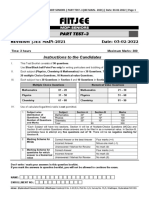 Part Test-3 (Jee Main-2021)