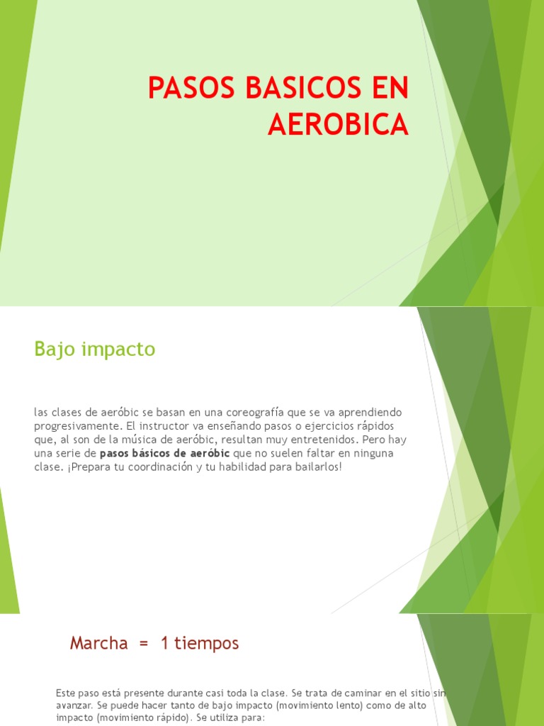 Pasos Basicos En Aerobica Pdf Salud Y Bienestar