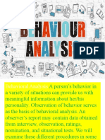 Behavioral Analysis Grade XII