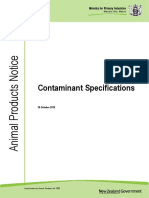 Animal Products Notice: Contaminant MPLs