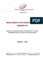 Reglamento de Investigación V016