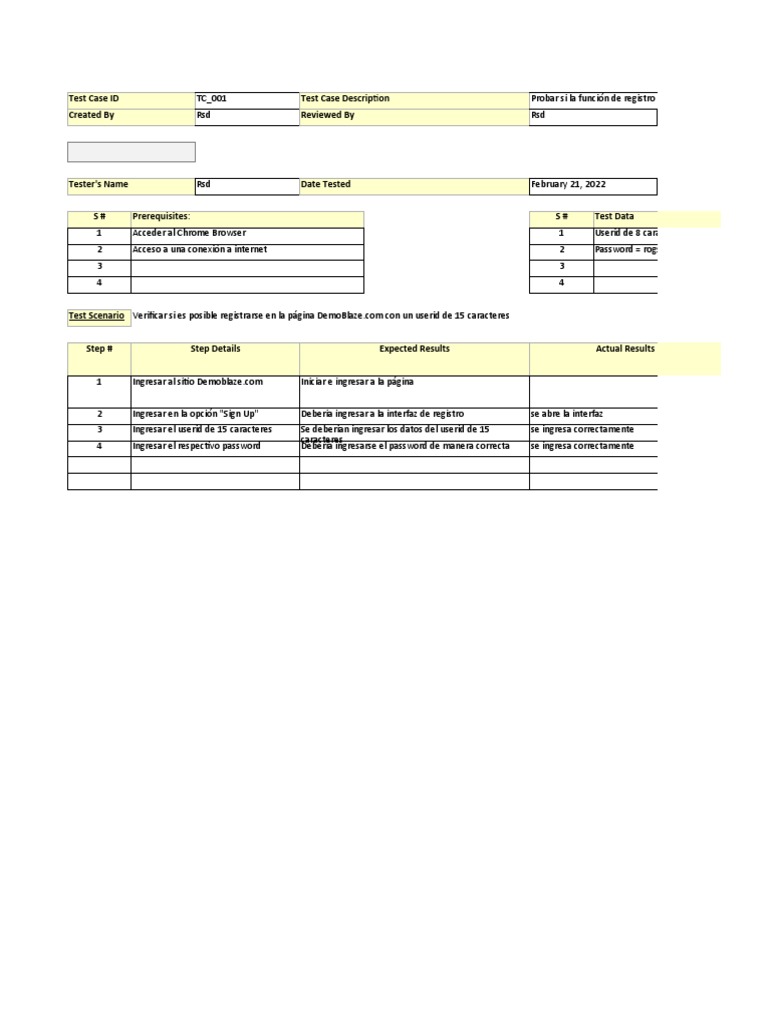 Test Case Template Pdf _ How to write test cases effectively: Example ...