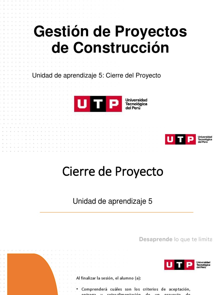 Cierre de Proyecto en Construcción | PDF | Aprendizaje | Gestión de la ...