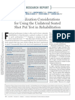 Normalization Considerations For Using The Unilateral Seated Shot Put Test in Rehabilitation