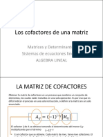 Los Cofactores de Una Matriz - Álgebra Lineal