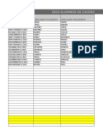 2019 Alumnos de Caceria Reponsable: Clave Apellido Paterno Apellido Materno