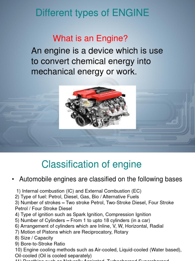 Overview of Engine Types and Functions | PDF | Engines | Diesel Engine