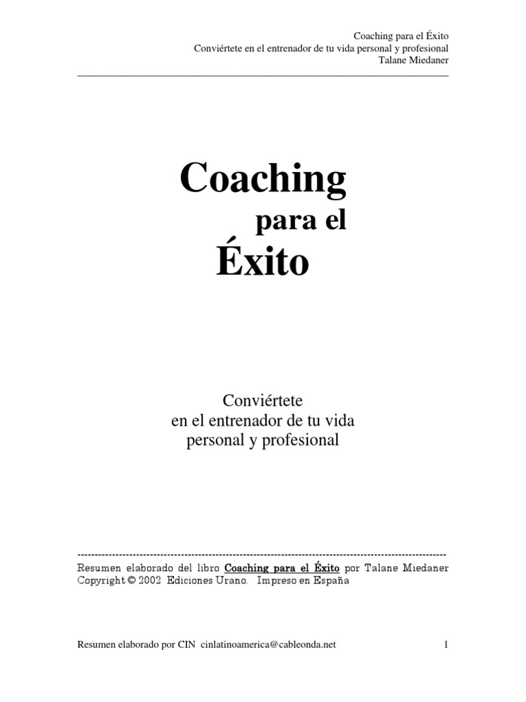 Coaching para El Exito | PDF | Vida | Amor