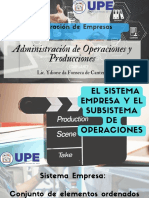 Administración de Operaciones y Producciones