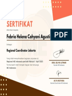 Sertifikat Volunteer Jakarta 2021