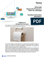 SPSU-862 Desarrollo Personal y Taller de Liderazgo: Tarea N°4