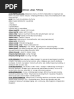 Lab 1: Preprocessing Using Python