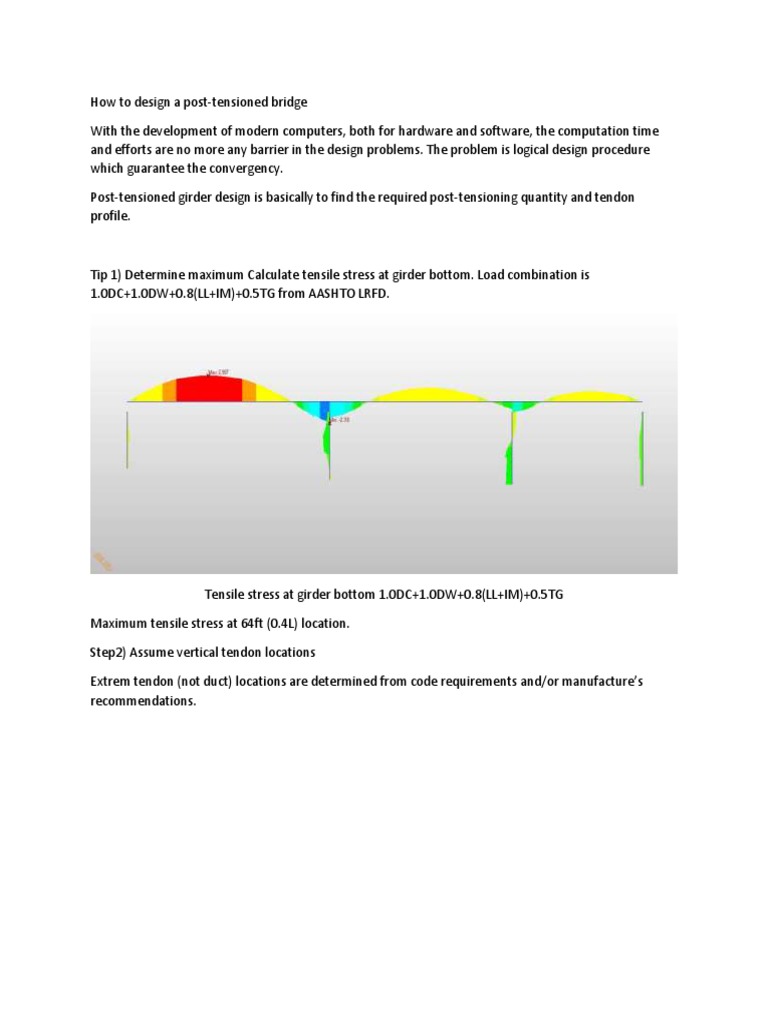 How To Design A PostTensioned Bridge PDF Prestressed Concrete