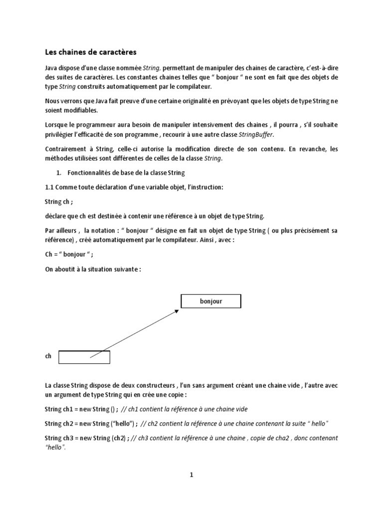 Manipulation des chaînes en Java | PDF | Java (Langage de programmation ...