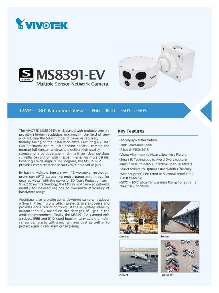 MS8391-EV: Multiple Sensor Network Camera | PDF | Camera | Infrared