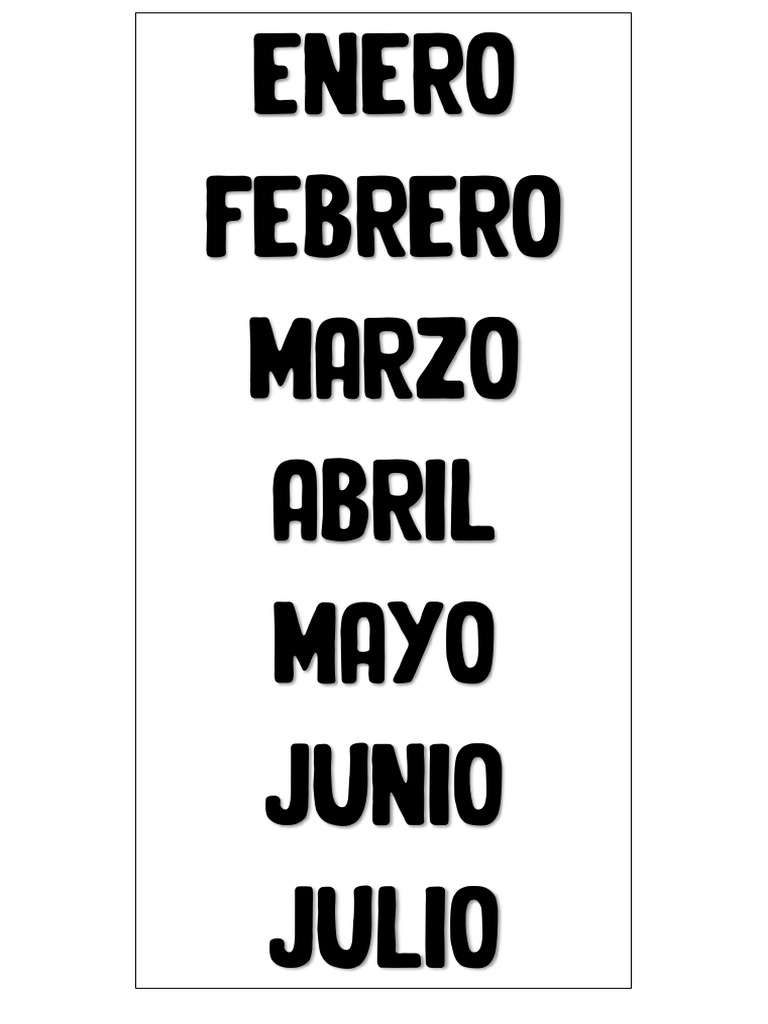 Letras Meses y Dias | PDF