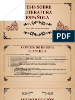 Spanish Literature Thesis by Slidesgo