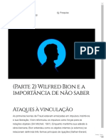 (Parte 2) Wilfred Bion e A Importância de Não Saber