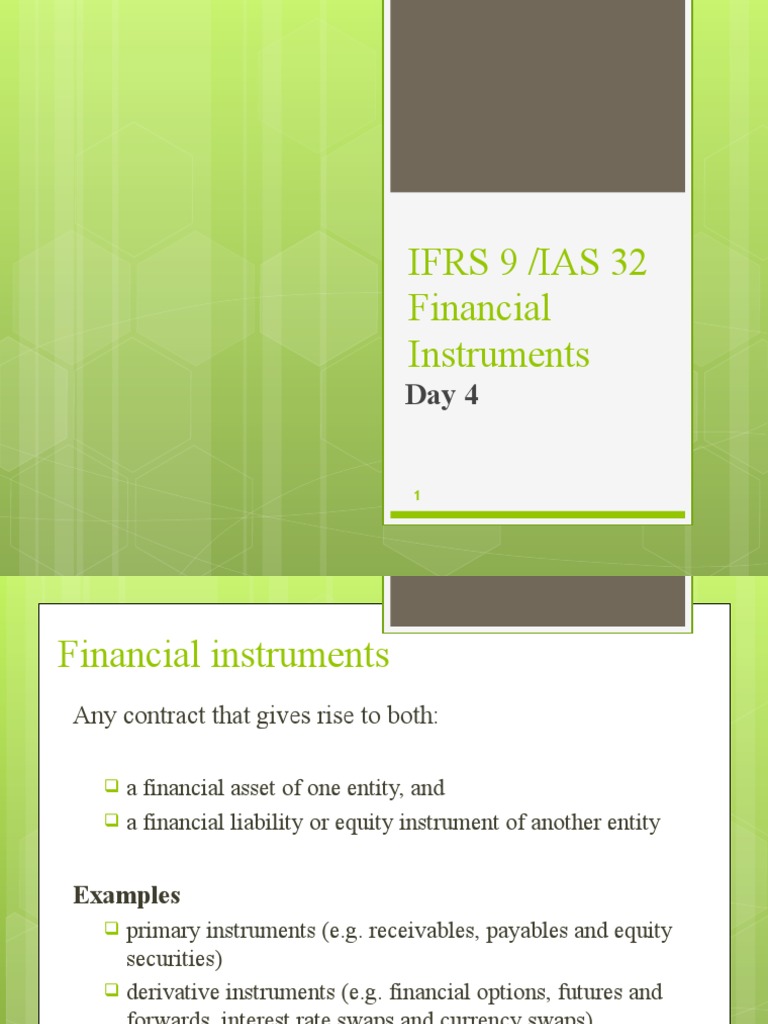 IFRS 9 and IAS 32 Financial Instruments Guide | PDF | Equity (Finance) |  Fair Value
