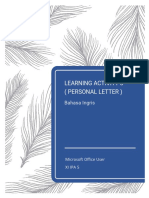 LEARNING ACTIVITY 3 ( PERSONAL LETTER )